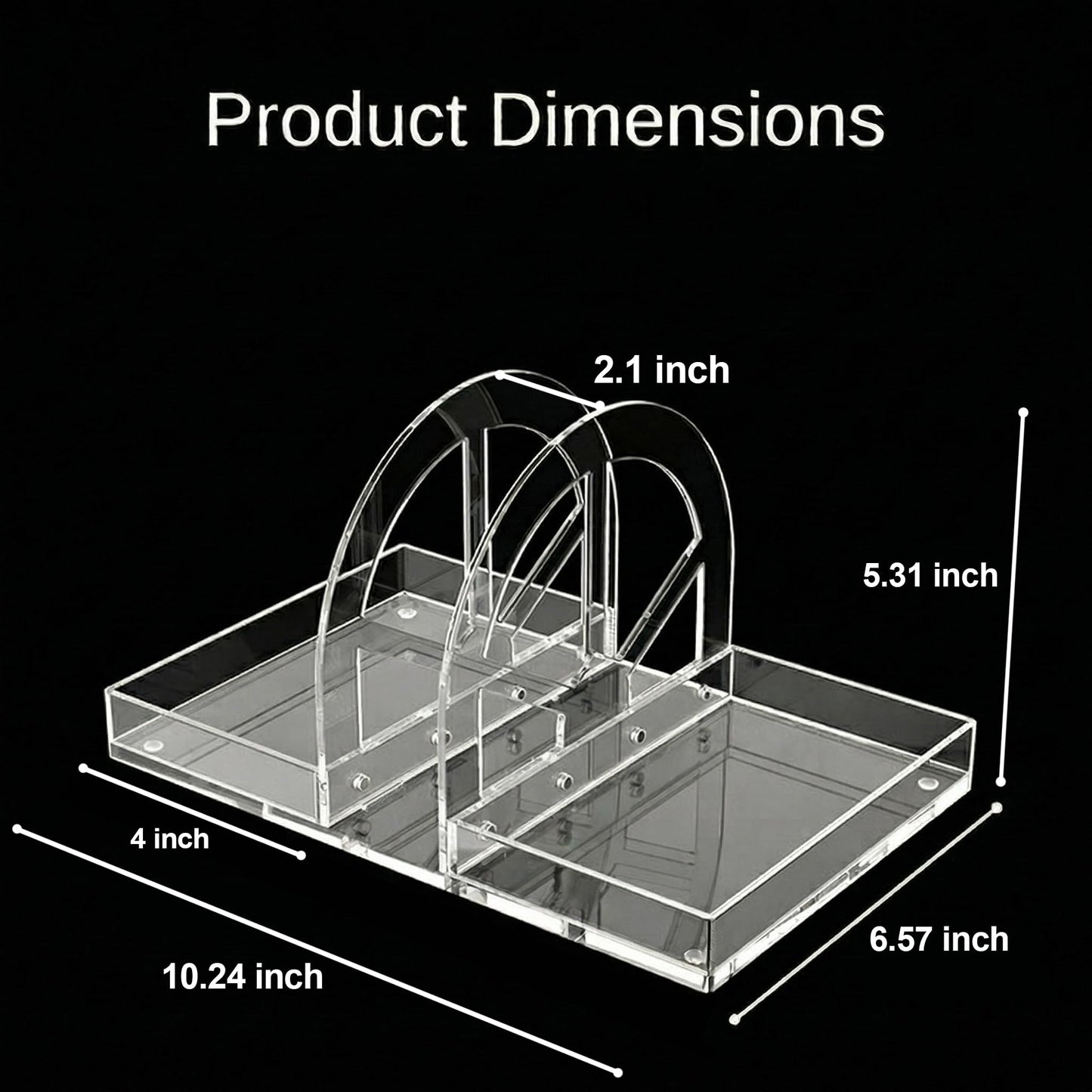 YAGELI Acrylic Napkin Holder with Magnetic Assembly, 2-in-1 Clear Space-Saving Organizer with Salt and Pepper Shakers Caddy for Kitchen Counter, Coffee Station, Office Desk, Modern Tabletop Storage