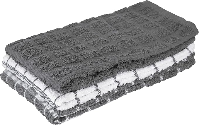 Ritz Premium 100% Cotton Terry Check Kitchen Dish Towels
