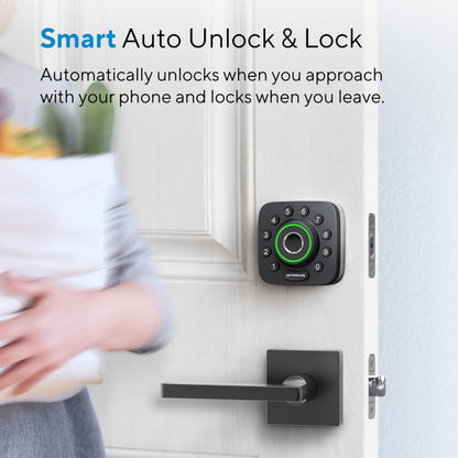 ULTRALOQ U-Bolt Pro WiFi Smart Lock with Door Sensor, 8-in-1 Keyless Entry Door Lock with Fingerprint ID, App Remote Control, Built-in WiFi Keypad Deadbolt, Auto Unlock, IP65 Waterproof, Easy Install