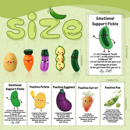 CroBlissful 100 Sets Administrative Professionals Week Gift Positive Inspirational Potatoes Pickle Resin Vegetables Employee Appreciation Gift for Assistant Secretary Graduation Teacher Nurse Team