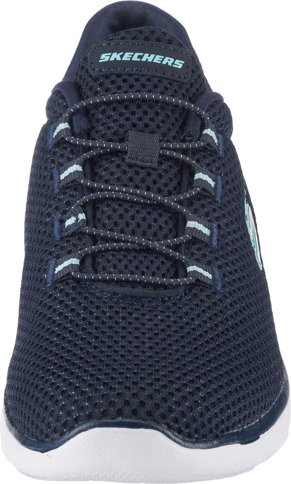 Skechers Womens Summits Artistry Chic Sneaker, Navy Light Blue, 5 UK