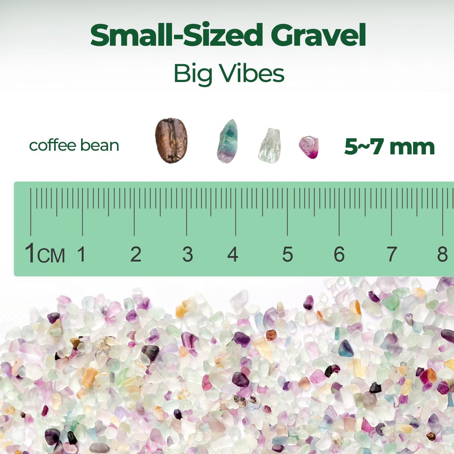 T4U Crystal Chips Stone Crushed Quartz Glass 900g (2 lb), Fluorite Tumbled Gravel Small Decorative Pebbles, Mini Polished Rocks Pieces for Crafts, Vases Filler, Succulent Plants, Aquarium Gravel Rocks