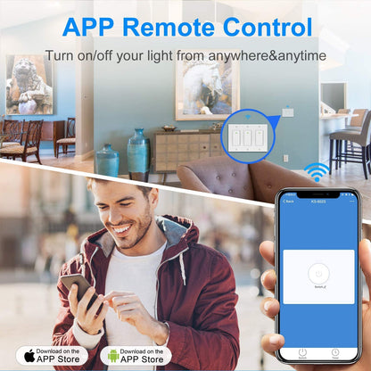 Milfra Smart Dimmer Switch 3Gang Digital Display Single-Pole 3Way Dimmer Smart Switch， 2024 New Model，Works with Siri, Alexa and Google Home，Voice and Remote Control，Neutral Wire Required