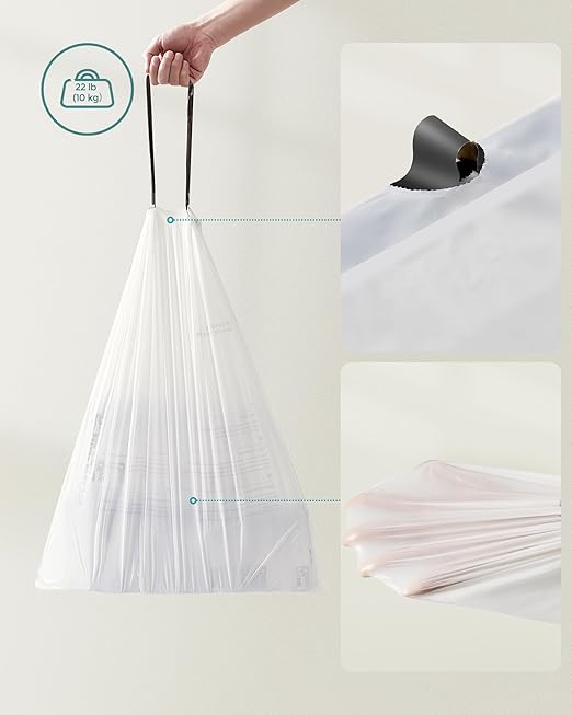 SONGMICS Trash Bags for 12-14.5 Gallon Trash Cans, Pre-Separated, Liner Code