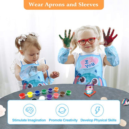 Lekebaby Rock Painting Kit, Arts and Crafts for Kids, Creative Toys & Gifts & Presents for Boys Girls Age 3-12 Year Old