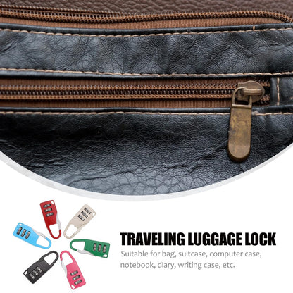 EXCEART 6 Pack Mini 3-Digit Combination Padlocks, Resettable Small Luggage Locks for Backpacks, Gym Lockers, Suitcases & Jewelry Boxes, Colorful Travel Security Accessories