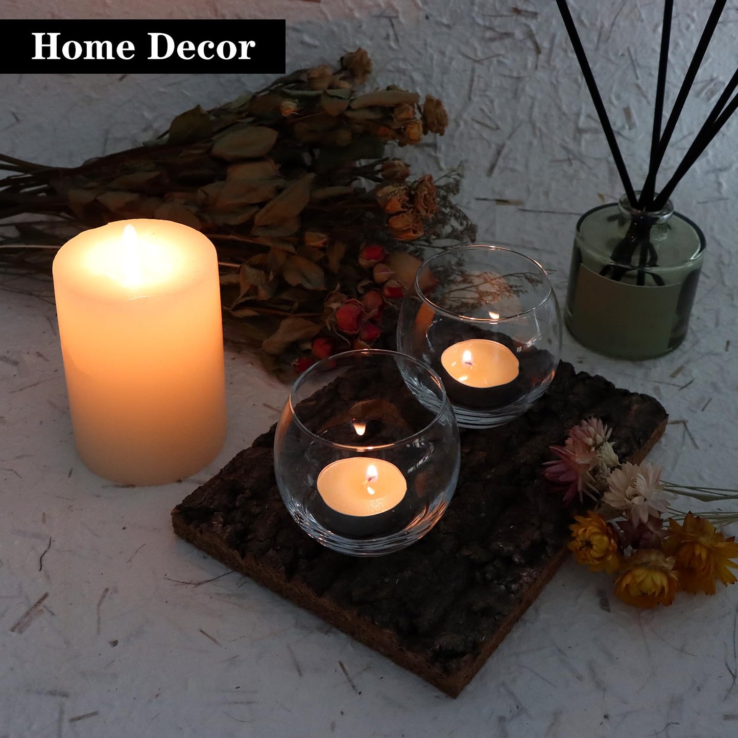 PINIWON Set of 12 Clear Glass Tealight Candle Holder, 2.6'' H x 3.1'' W, Round Votive Candle Holders Bulk, Small Bowl Candle Holder for Wedding Table Centerpiece Home Decor