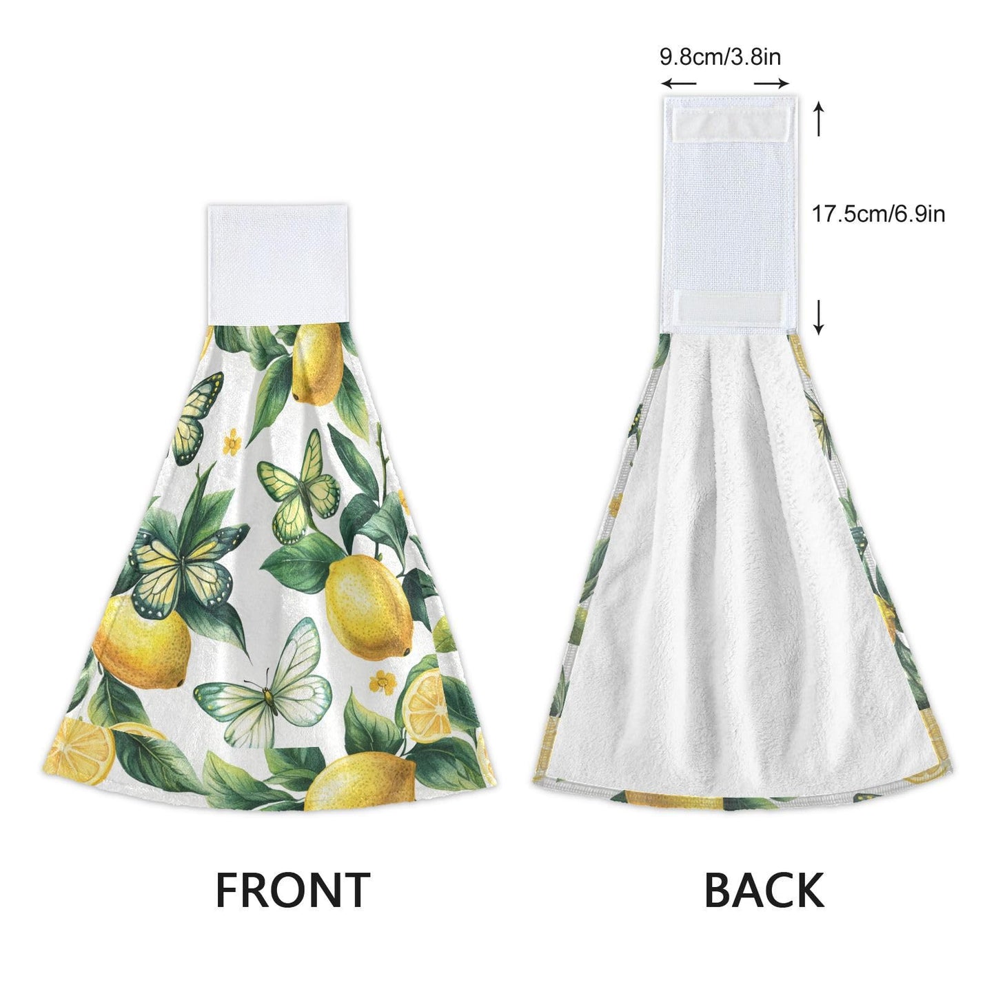 Boccsty Lemon Hanging Kitchen Towels 2 Pieces Summer Lime Tree Branch Dish Cloth Tie Towels Hand Towel Tea Bar Towels for Bathroom Farmhouse Housewarming Tabletop Home
