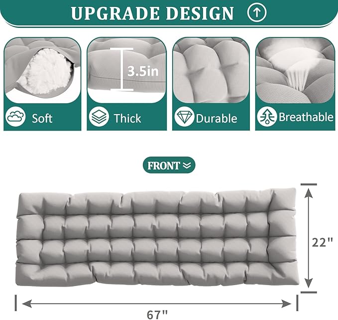 UDPATIO Oversized Zero Gravity Chair 29In XL Patio Reclining Chair with Cushion, Outdoor Folding Recliner with Pillows|Cup Holder|Foot Rest|Padded Headrest, Grey, Support 500LB