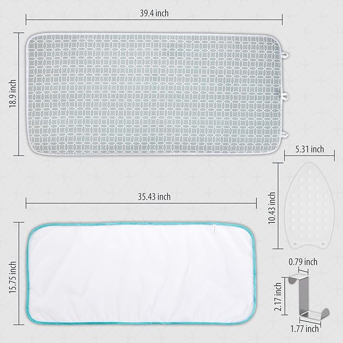 Seiritex Ironing Mat, Portable Ironing Pad 39.4 x 18.9 inch Table Top Iron