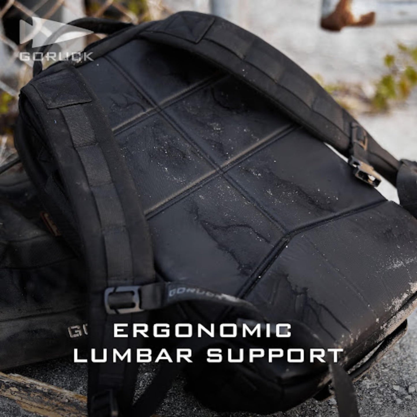 GORUCK Rucker 4.0 20L Black with White Embroidery - Purpose Built Rucking Backpack, Military Weight Training Rucksack w/Ruck Plate Pocket and Extra Padded Straps