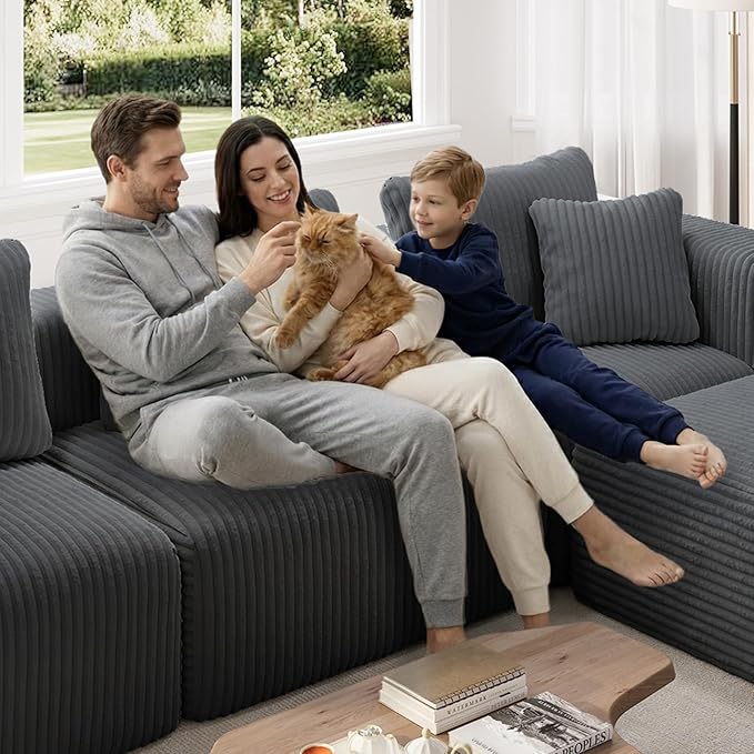 Novilla Modular Sectional Sofa, Modern Cloud Sectional Couch