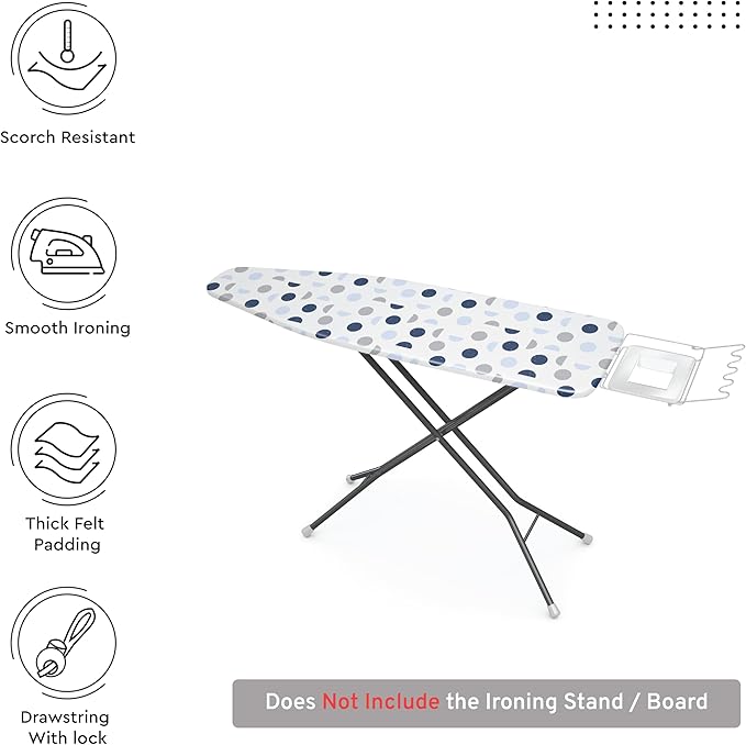 Encasa XO Ironing Board Cover and Pad 49"x18"