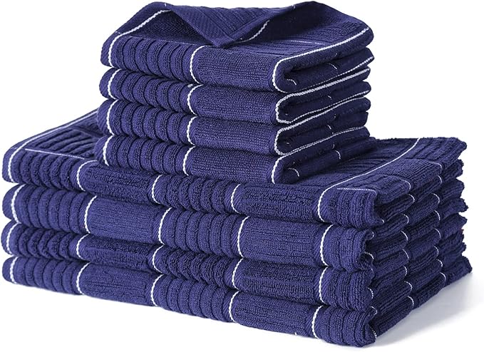 Glynniss Kitchen Towels and Dishcloths Set, Four Dish Towels 16x26 Inches