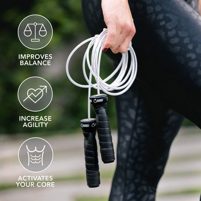 Sweet Sweat Performance Jump Rope ~ 10ft Adjustable Length Rope for Fitness and Speed Training ~ Includes Mesh Cary Bag & Bonus Rope (Jump Rope)