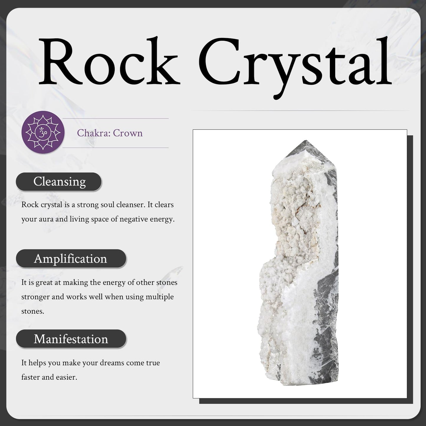 Sportmusies Natural Rock Crystal Cluster Obelisk Wand Tower Home Office Decoration, Irregular-Shaped Geode Stone Mineral Specimen Reiki Collection, 2.48-4.92 inches