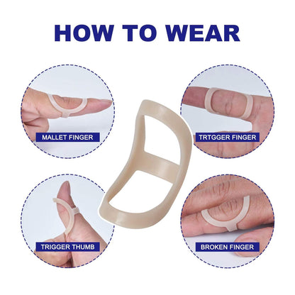 Oval Finger Splint 8 pcs and Trigger Finger Splints 2 pcs for Arthritis,Mallet Fingers - Comfortable and Effective Pain Relief Finger splints For Thumb, Index, Middle, Pinky or Ring Finger (4,5,6,7,8,9,10,11)