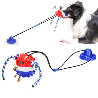 ULEFIX Interactive Dog Toys - Aggressive Chewer Suction Cup Tug of War, Indestructible Puzzle Toys & Treat Dispensing Ball for Dog Enrichment