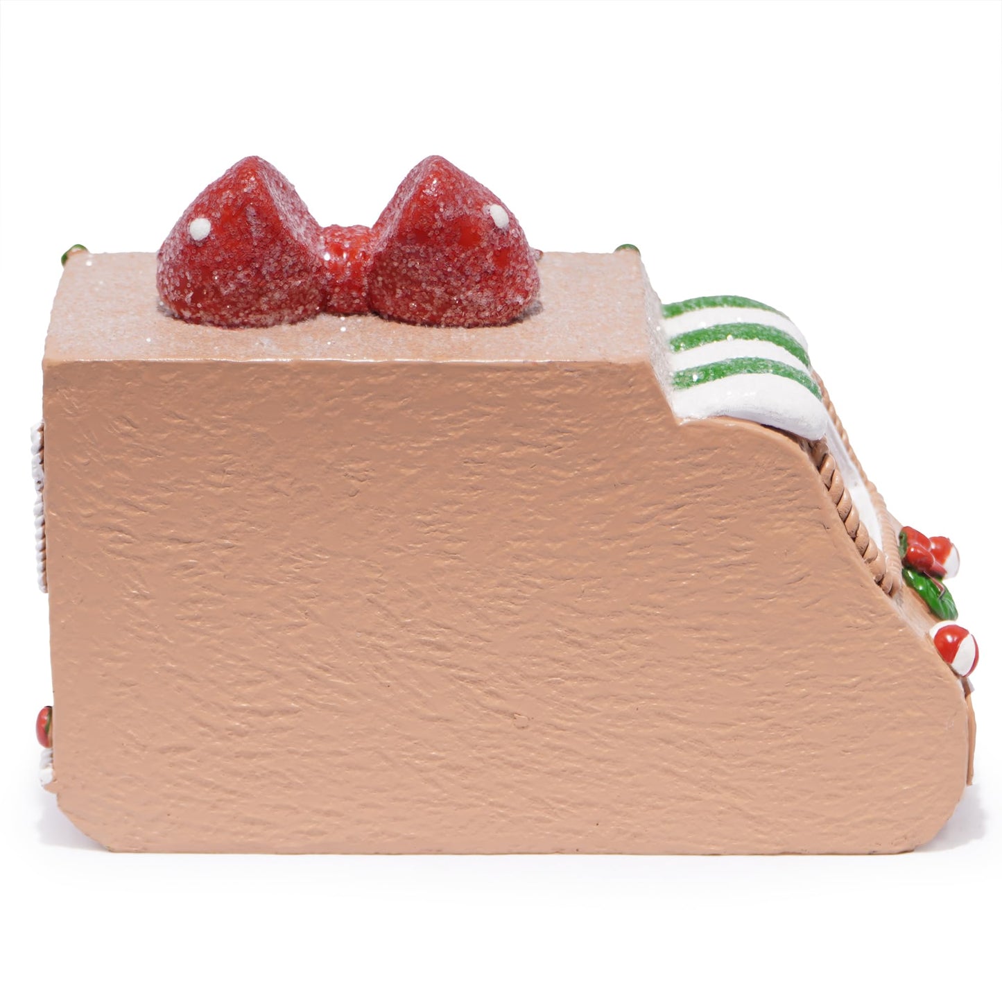 Hodao Gingerbread Sweets Truck Figurine – Resin Christmas Decorations for Home, Indoor Tabletop Decor, Candy & Cupcake Details, Cute Holiday Ornaments, Mini Collectible Gift for Families