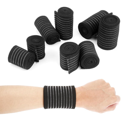8 Pack Ice Pack Straps - 4 Sizes Elastic Wrap for Ankle Wrist Elbow Calf, Reusable Hot Cold Therapy Strap, Adjustable Ice Pack Holder, Strong Hook and Loop Reusable Ice Belt Extender