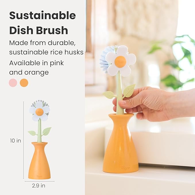 Vigar Florganic Daisy-Shaped Dish Brush