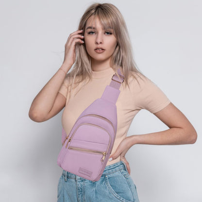 Small Sling Backpack Crossbody Sling Bag for Women, Chest Bag Daypack Fanny Pack Cross Body Bag for Outdoors Hiking Traveling - Black