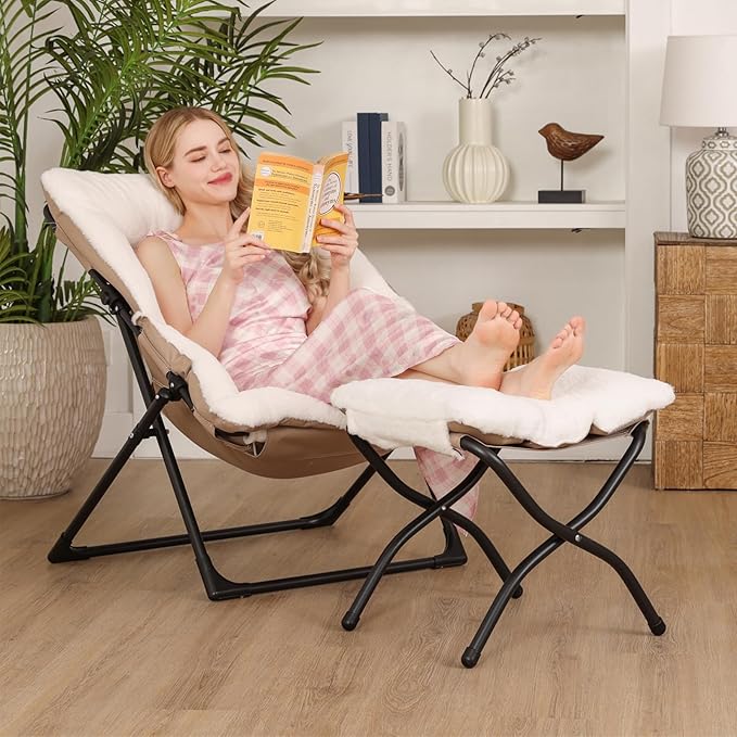 15" Folding Ottoman, Foldable Footrest Stool, Small Foot Stool