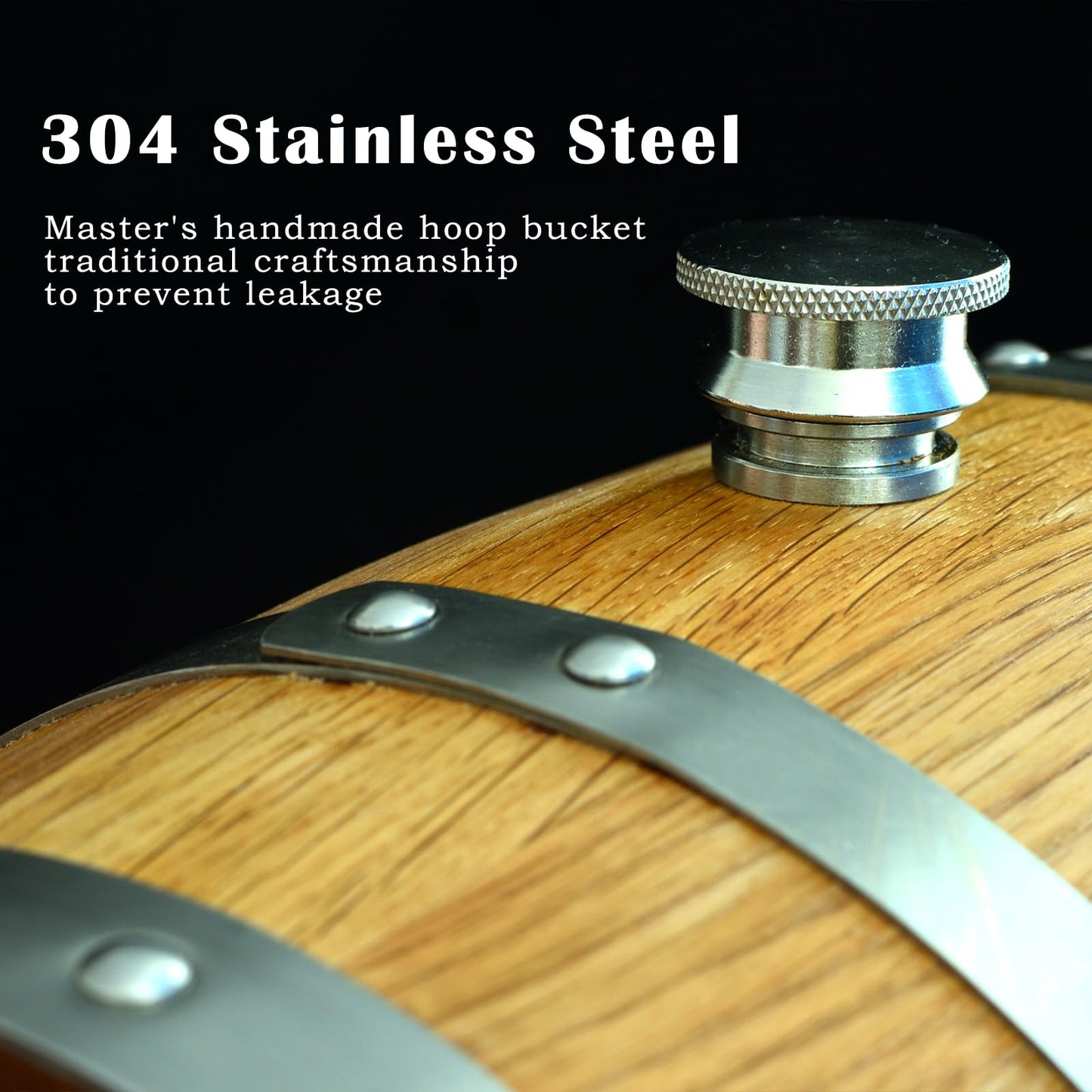 1.5 Liter Visualized Oak Aging Barrel with Stand, Bung & Spigot, Wooden Mini Whiskey Barrel - Charred Oak Barrels for Aging Brandy, Bourbon, Cocktails, Rum, Tequila, Mead Wine, Gin