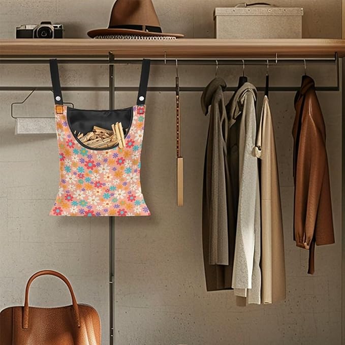 Clothespin Bag, Large Clothes Pin Hanging Bag, Pin Bag