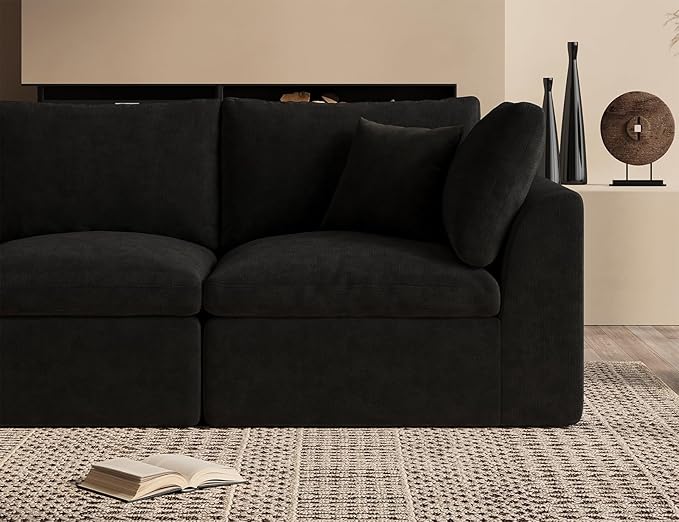 ohllob 140" U Shaped Couch, Cloud Sectional Couches