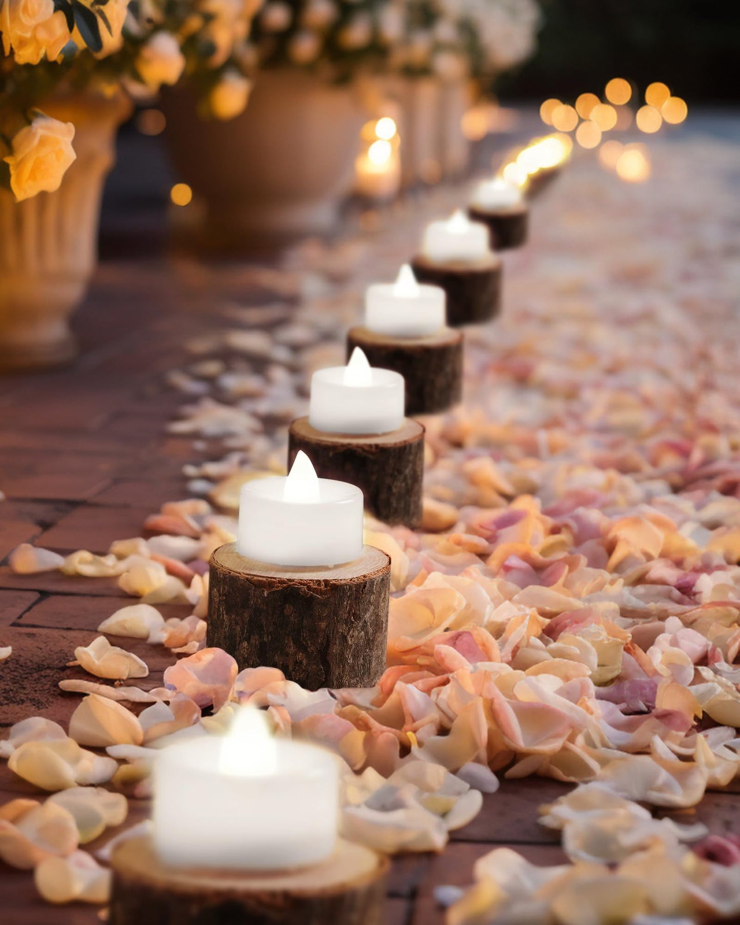 BEICHI Remote Candles, 24 Pack Timer Candle, Flameless Tea Lights Candle Battery Operated, Flickering LED Tea Lights, Timer Battery Votive Candles- Pure White- White Base
