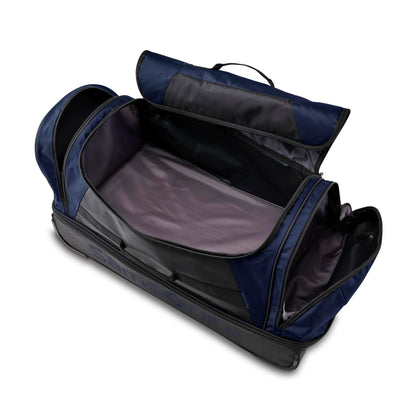 Samsonite Andante 2 Wheeled Duffel Bag – 32-Inch Durable Rolling Luggage with Inline Skate Wheels, Push-Button Handle & Spacious Compartments – Travel-Friendly and Lightweight- Navy/Black