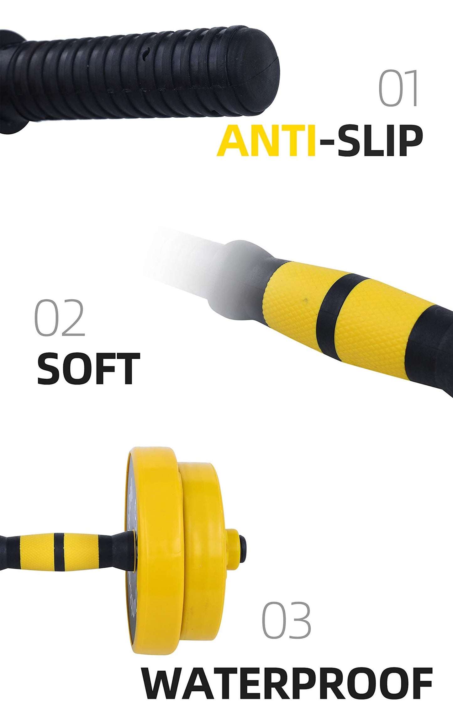Nice C Weights, Dumbbell Set, Kettlebells, Adjustable Dumbbells, Barbell Weight Set, 20-40-50-70LB 3-in-1 set, Non-Slip, All-purpose