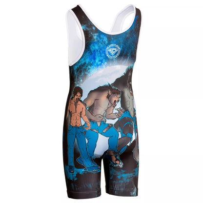 KO Sports Gear Unisex Wrestling Singlet for Adult Wrestlers - Wrestling Singlet for Men & Women - Bold Durable Uniform, Stretchy Breathable Material - Beast Mode, Adult X-Small