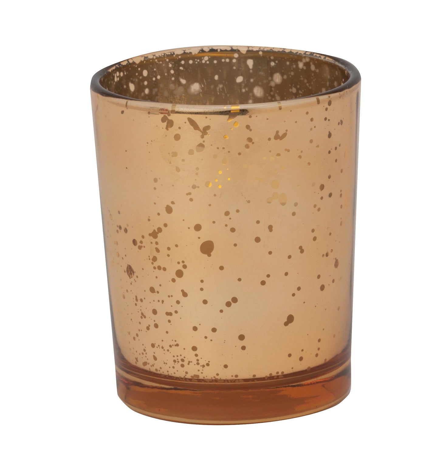Biedermann & Sons Rustic Amber Glass Votive Holders (Set of 12), Speckled Tealight Cups, 2.125 Inch Diameter x 2.625 Inch Tall, for 15 Hour Votive Candles and Tea Lights