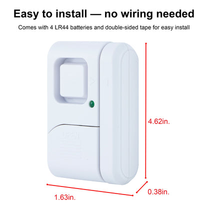GE Personal Security Window and Door Alarm, 5 Pack, DIY Protection, Burglar Alert, Wireless Chime/Alarm, Easy Installation, Home Security, Ideal for Home, Garage, Apartment and More,White, 45987