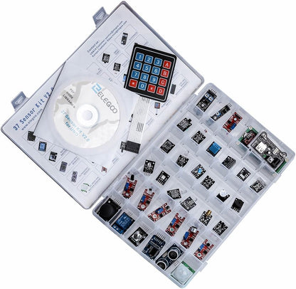 ELEGOO Upgraded 37 in 1 Sensor Modules Kit with Tutorial Compatible with Arduino IDE UNO R3 MEGA Nano