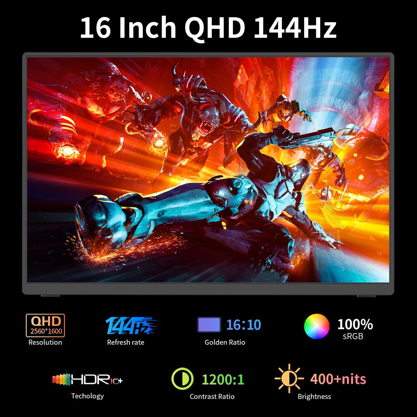 Portable Monitor for Laptop, Ultra Slim 15.6'' 1080P FHD Travel Monitor with Kickstand & Speaker, USB C HDMI, Gaming External Screen for Computer Laptop PC Mac Phone Xbox Switch PS5/4