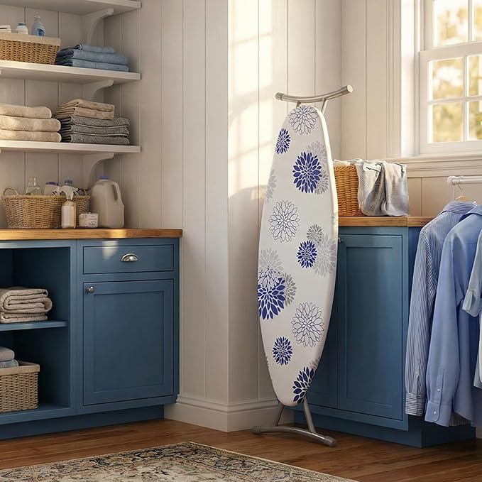 SheeChung Ironing Board Cover and Pad 18“x49”, Thick Scorch Resistant Padding