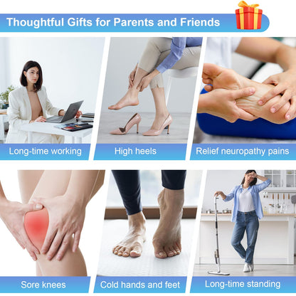 Foot Circulation Plus (FSA or HSA Eligible) - Medic Foot Massager Machine with TENS Unit, EMS (Electrical Muscles Stimulator) Feet Legs Health for Neuropathy, Diabetes, Relieve Pains and Cramps, RLS