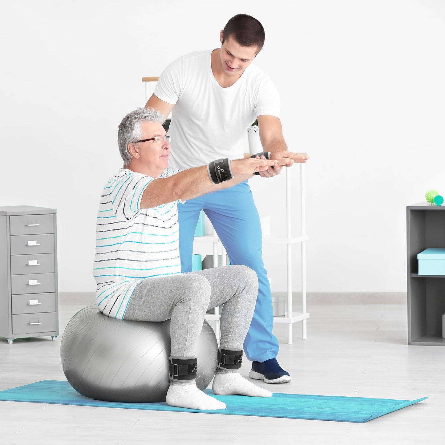 Sportneer Ankle Weights Wrist Weights - 0.5/1/2/3/5 LBS Pair for Men Women Kids Strength Training Wrist and Ankle Weights Set Comfortable and Soft Perfect for Dancing Running Walking Fitness Workout