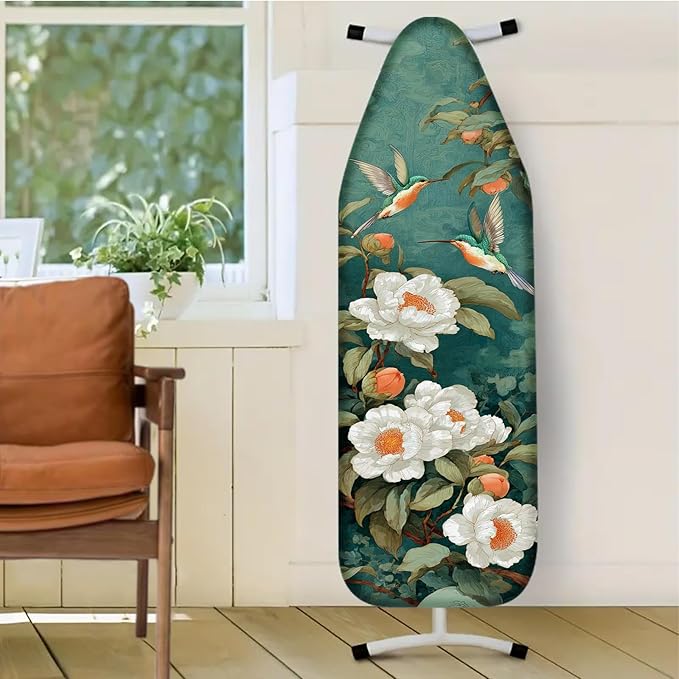 Nuxovilar Hummingbird & Peony Ironing Board Cover, 15 * 54inch, Fit Most