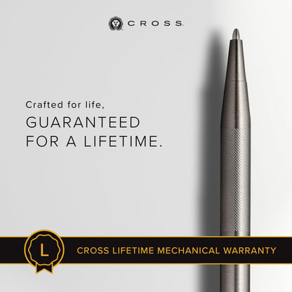 Cross Classic Century Refillable Ballpoint Pen Presented in a Luxury Gift Box - Medium Point, Black Ink, Titanium Gray Micro-knurl
