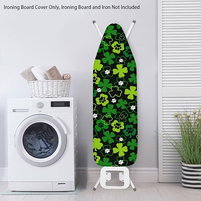 Ironing Board Cover and Pad Green Leaf Thick Padding Standard Size Iron Board