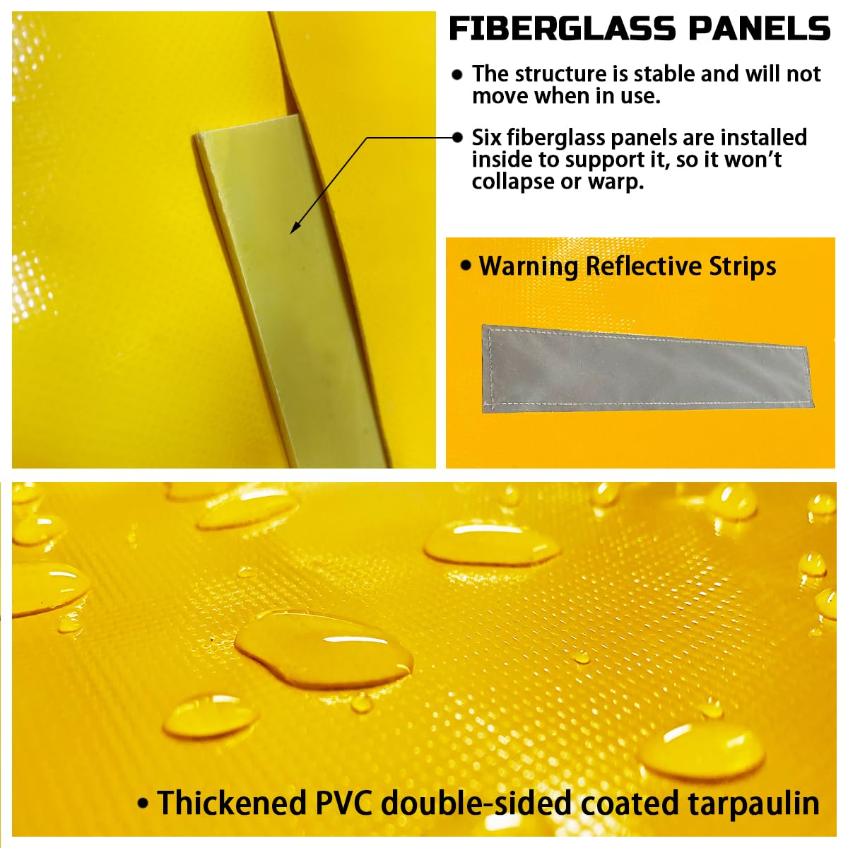 LTCANOPY Flood Barrier 10Ft Length 12Inch Height, Flood Sandbag Alternative, Lightweight Water Filled Flood Control Barrier,Reusable PVC Flood Prevention Tube for Door Garage Home（Yellow)