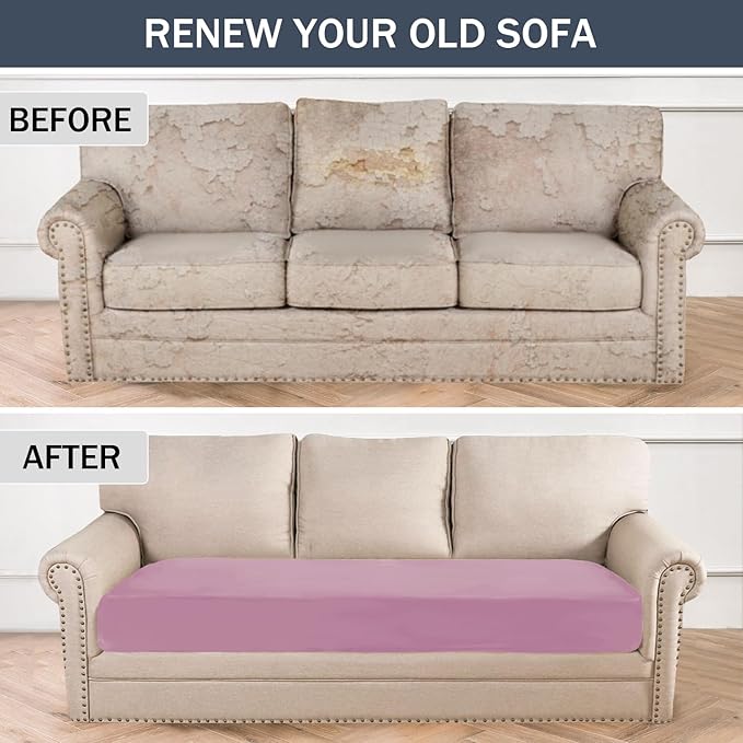Stretch Cushion Cover, Soft Velvet Plush Cushion Slipcovers Loveseat Sofa