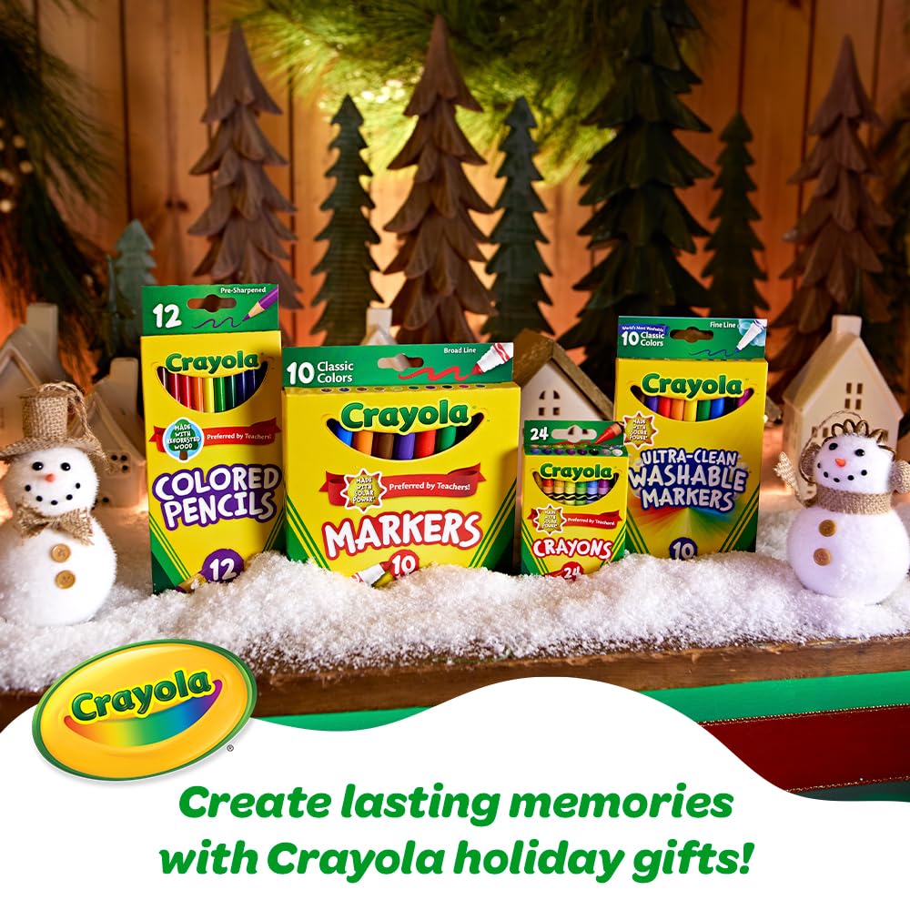 Crayola Super Art Coloring Kit (100+ Pcs), Bulk Stocking Stuffers, Holiday & Christmas Gifts for Kids, Arts & Crafts Supplies Set, Ages 4, 5, 6 [Amazon Exclusive]