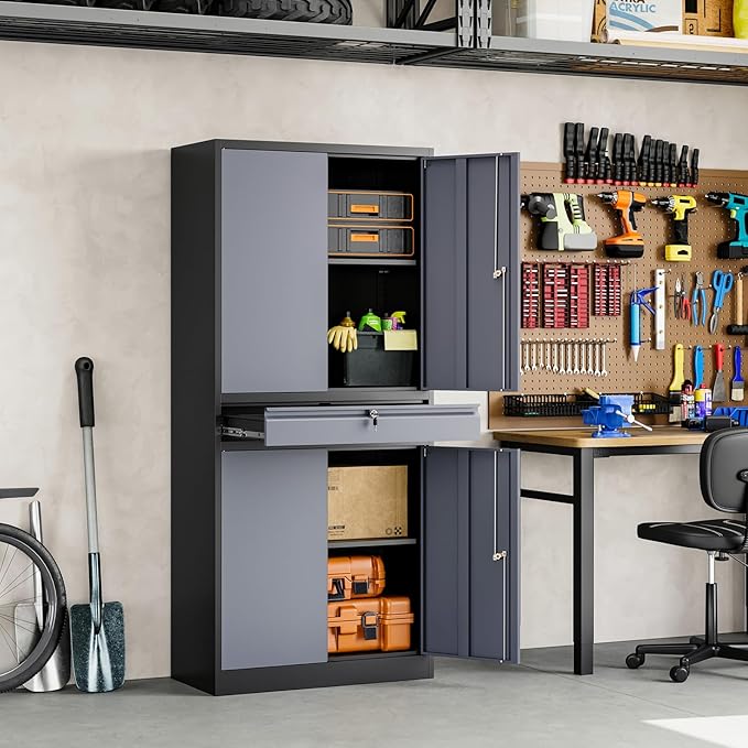 Yizosh Metal Garage Storage Cabinet