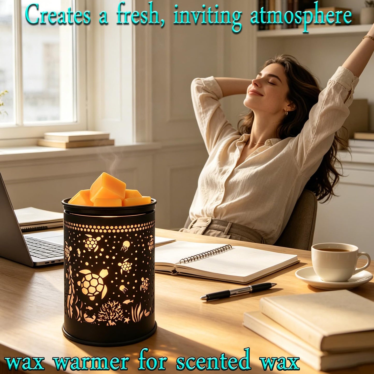 Wax Warmer for Scented Wax melt Warmer Wax Melter for Candle Making lamp Candle Warmer Plate Oil Burner for Home Decor and Gifts for Holiday(Sea Turtle)