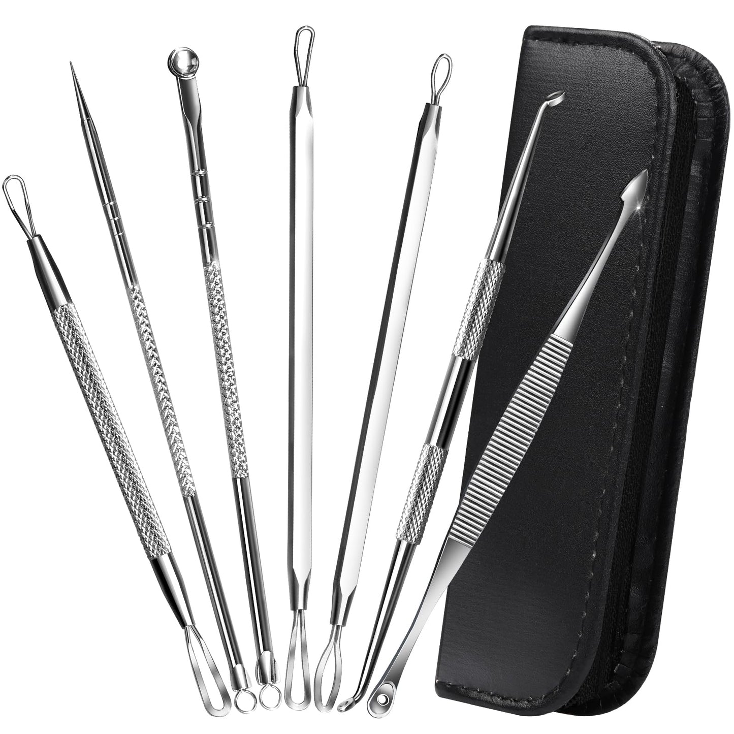 Teenitor 7 in 1 Blackhead Remover Tools, Surgical Grade Pimple Popper Tool Kit, Blackhead Extractor, Pimple Extractor, Black Head Remover for Face Nose